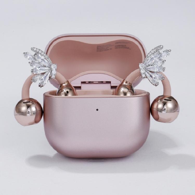 Clip-On Charm Earbud Jewelry 1Pair with Butterfly Design for Freeclip 1/2 Earphone Ear Clip for Travel, Parties, and Gift