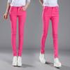 Candy Color Women's Skinny Jeans - Elastic Slim Fit Pencil Pants for Spring and Autumn