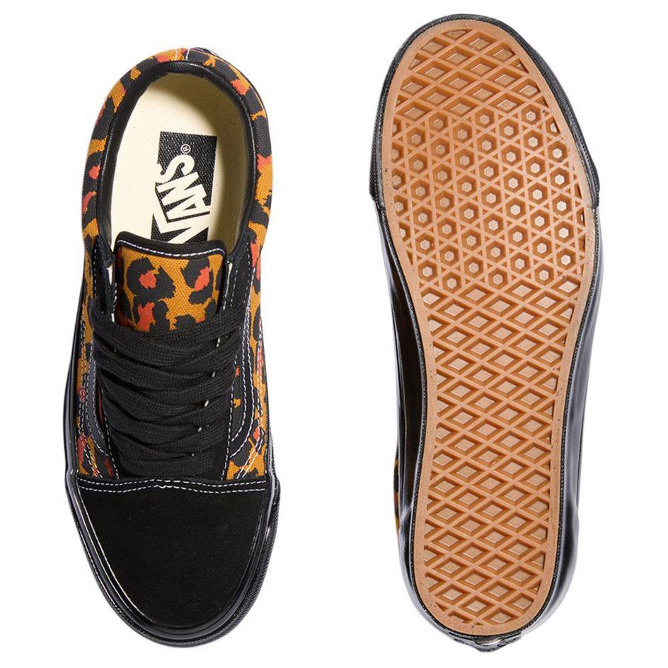 Vans Old Skool Soft Comfortable Low Top Skate Shoes Unisex Sneakers Black Orange VN000D56BKA1