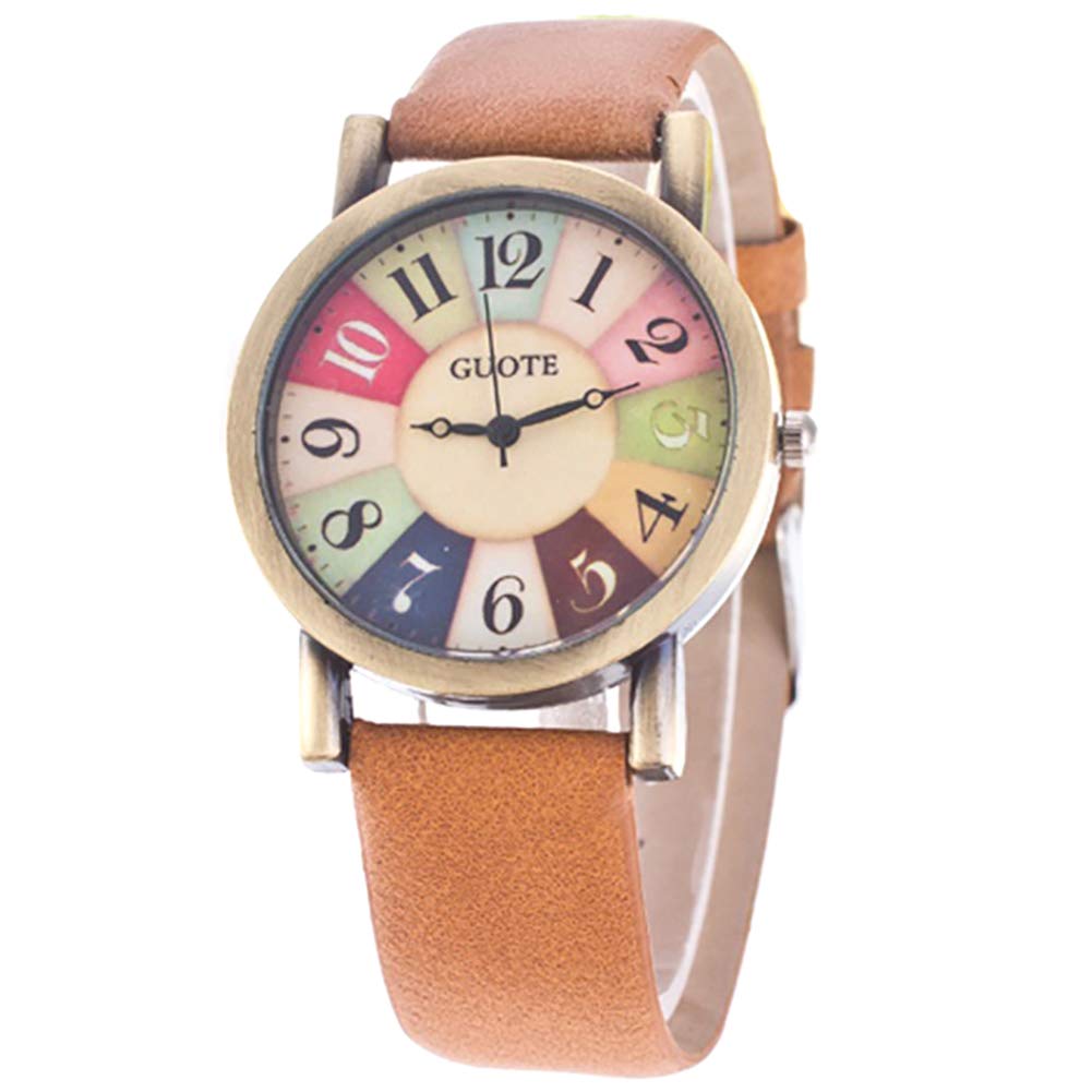 ZooooM Colorful Design Watch for Women with Unique Dial, Fashion Accessory for Casual and Formal Wear (Orange) ZM-KARAMATO-OR