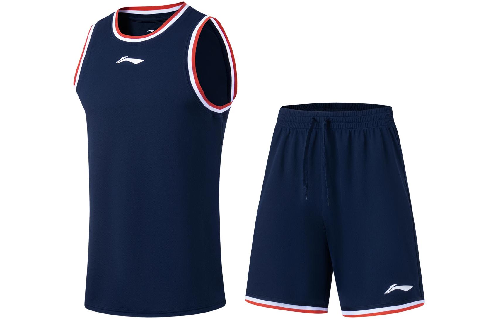Li Ning Sports Basketball Collection Basketball Suit Men s AATT001-1 M