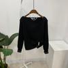 C S In The Room Off Shoulder Ribbed twiSt StitCh Knit 4Color