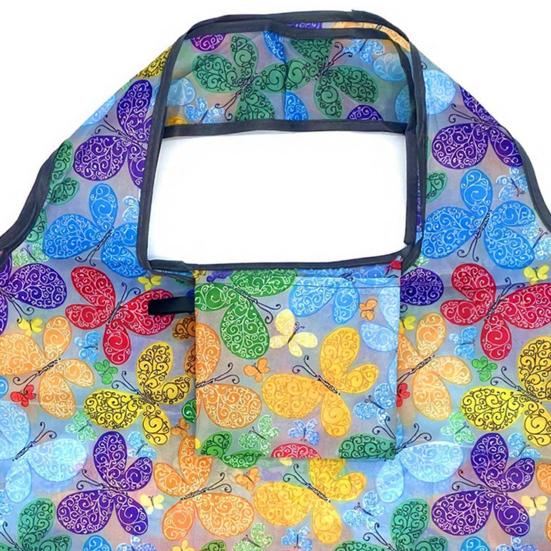 Folding Shopping Bag Reusable Tote Cute Prints Foldable Portable Animal Plants Fabric Grocery Shopping Tote