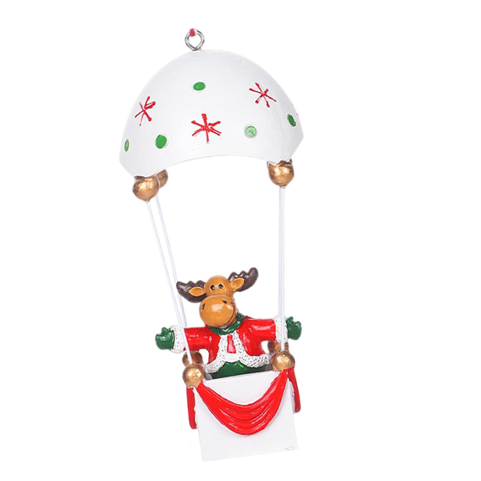 

Подвеска на рождественскую елку, парашют, Санта/снеговик/олень, подвесное украшение из смолы, украшение для дома, ручная работа, праздничные принадлежности D