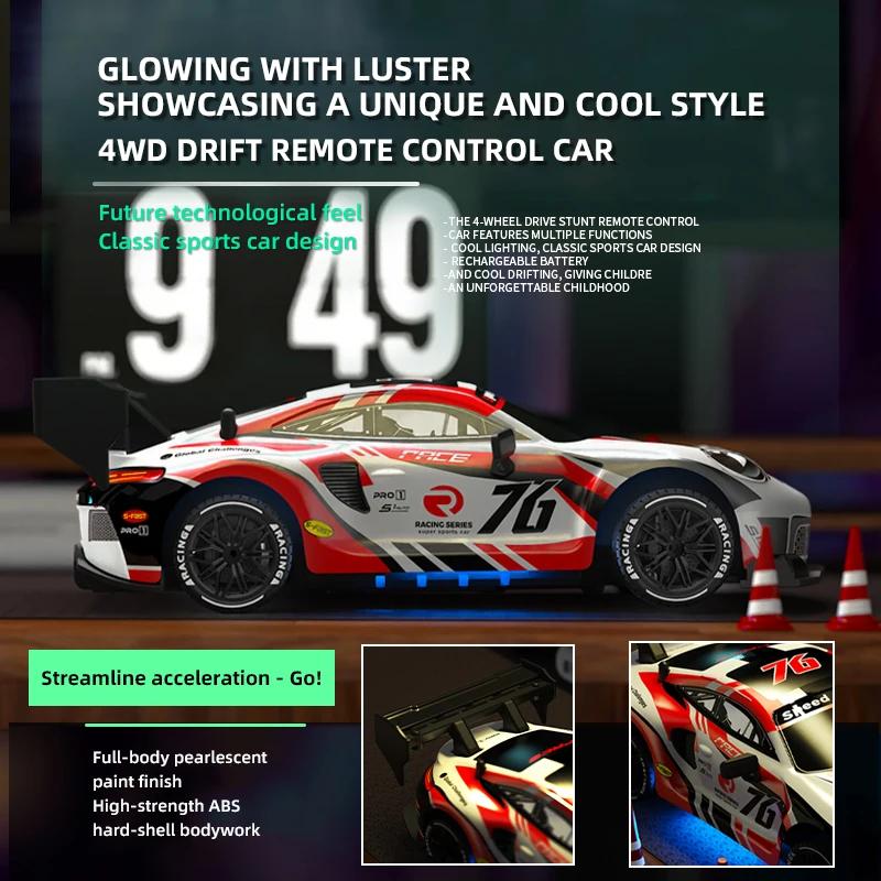 1/24 RC Drift Vehicle Remote Control Racing Car Competition Race Car Toy for Children 4WD High Speed Cars Electric Model Boys