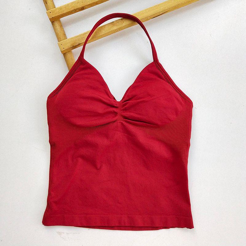 Neck Beauty Back Yoga Suit DF Sports Vest European and American Internet Celebrity Exaggerates Hips Shorts Training Peach Workout Clothes Women