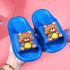 Kids PVC Slippers Cute Cartoon Bear Home Shoes For Toddler Soft Bottom Non-Slip Summer Beach Flip Flops Casual Children Slippers