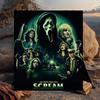 1PC Scr-eam Horror Movie Flannel Blanket Gift, Suitable for Both Men And Women, Soft Ideal for Beds And Sofa, Birthday Or Christmas Gift