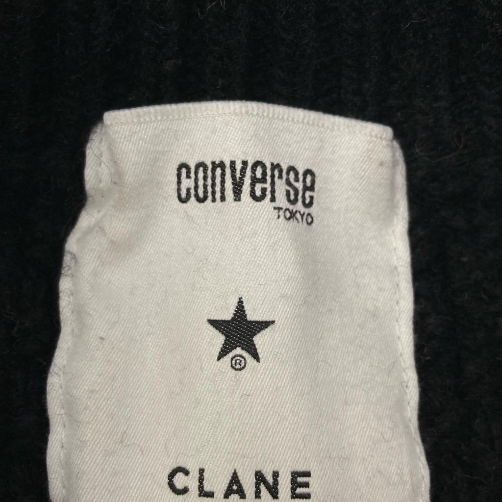 Converse [x CLANE] A2888ZKSW106 Black Lambswool Star Motif 3D Pullover Knit Tops M blackUsed