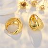 Trendige Schlichte Sterling Silber Creolen für Damen Herren Kreis Rund Vergoldet Minimalistische Ohrringe Party Geschenke