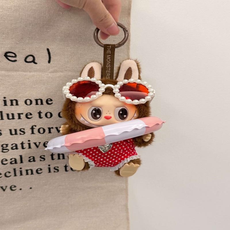 

Набор из 3 предметов без кукол для набора для отпуска Лабубу, купальник, плавательный круг, очки, детская одежда, мини Лабубу, одежда специального пошива Other