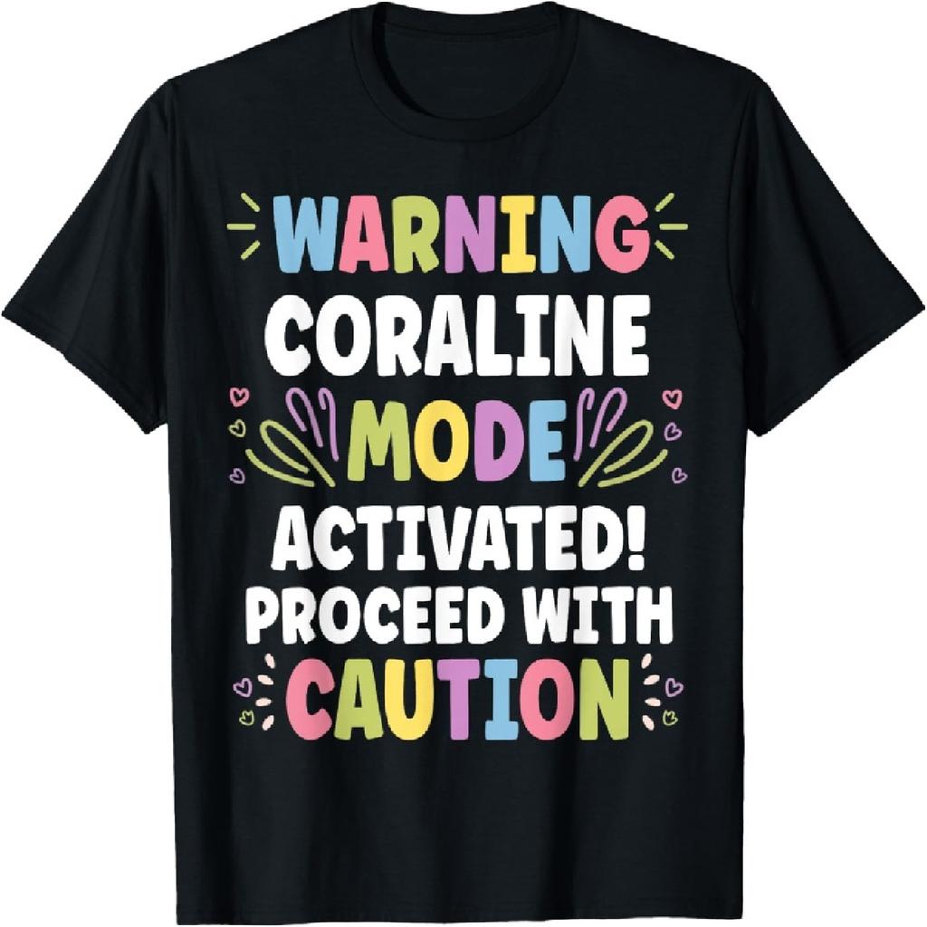 CORALINE Personalized Name Funny Cute Custom CORALINE Name T-Shirt