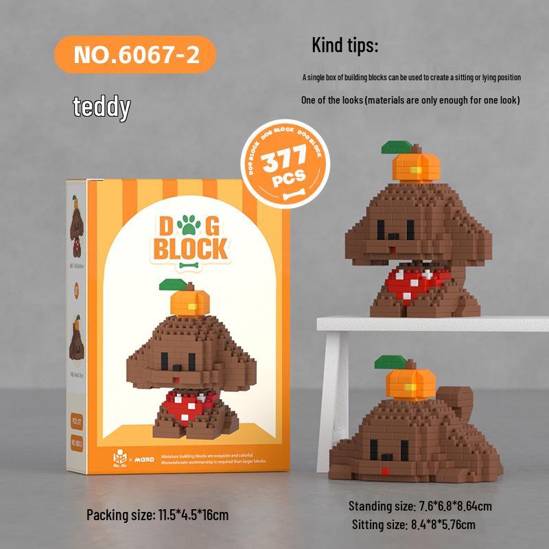 Micro Particle Pet Building Blocks - Cute Dog & Cat Toy Compatible with LEGO