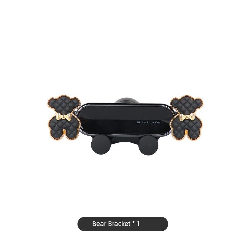 New Model Car Phone Holder for Dashboard, Anti-Shake Navigation Mount, Fixed Car Air Vent Support Black Khaki Bear Air Vent Phone Mount