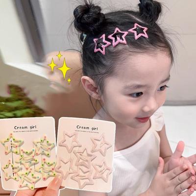 6 Stück/Set Süße Farben Kinder Süße Haarspangen Kopfschmuck Damen Haarspangen Baby Mädchen Haarspangen