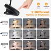 LED Reading Light Book Lights Clip On Desk Eye Protection 360° Flexible Neck USB Rechargeable for Bedroom Study Reading Office
