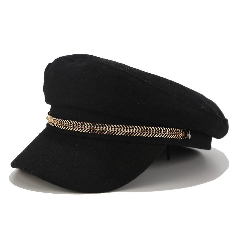 Hats for Women Cap Female Fashion Wild Solid Color Navy Cap Beret British Retro Fashion Painter Hat Berets
