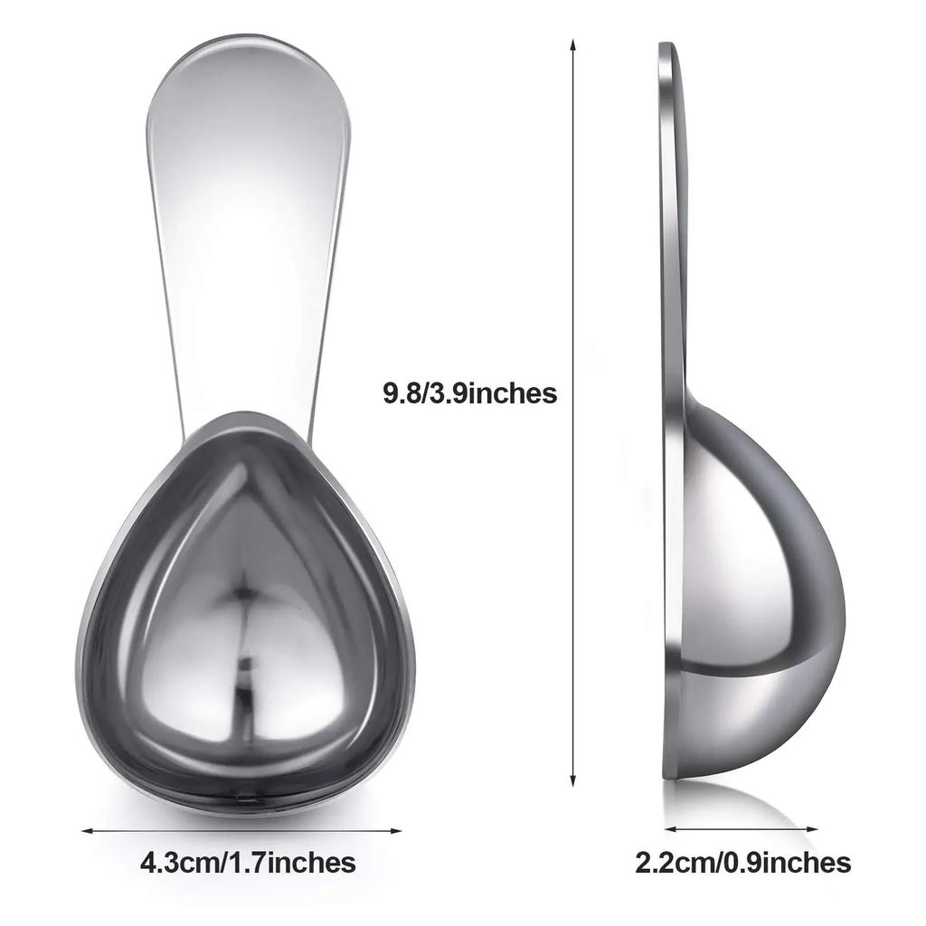 15/30ML Stainless Steel Coffee Scoops Tablespoon Coffee Measure Spoon for Ground Coffee Loose Tea Sugar Whole Bean Flour Gifts