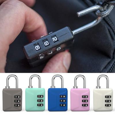 High Quality 3 Dial Digit Password Lock Portable Travel Luggage Padlock Security Dormitory Cabinet  Lock Backpack Zipper Lock