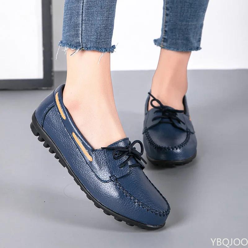 Woman Nurse Flat Shoes Women Lace Up 2025 Women's Moccasins Sneakers Shoes For Female Breathable Flats Walking Chaussure Femme