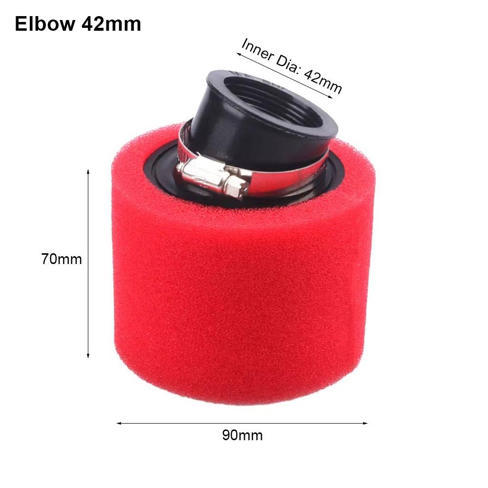 1Pcs Black Red Foam Air Filter 35/38/40/42/45/48mm Straight Elbow Dirt Pit Parts Universal Sponge Cleaner Air Filters 7