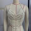 Stylish Pearls Body Necklace Fashionable Waist Chain Bra Chain Portable for Enhancing Curves At Romance Event Wear