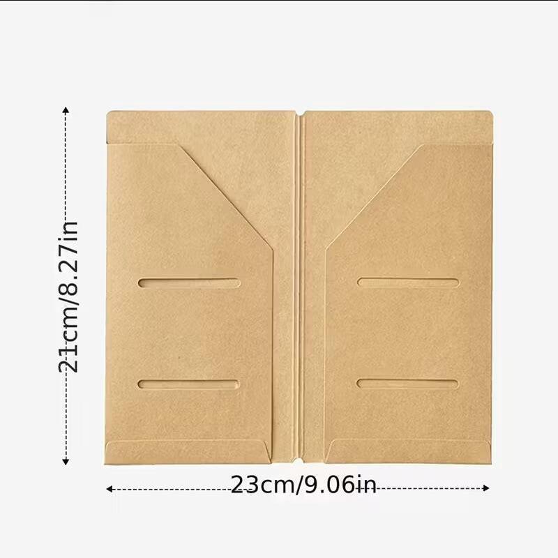 Carpeta de Archivo de Papel Kraft para Diarios de Viaje Recargables, Tamaño Portátil Estándar de Pasaporte Organizador de Tarjetas de Recarga Kraft