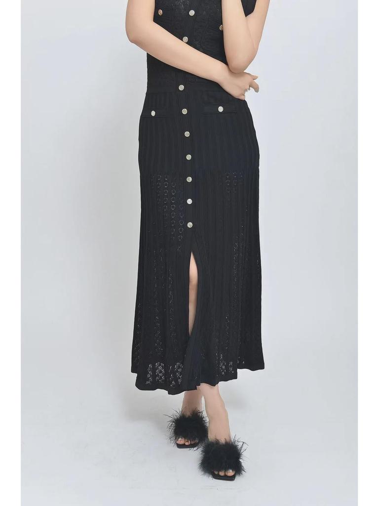 2025 Summer French Chic Sleeveless Knitted Midi Dress