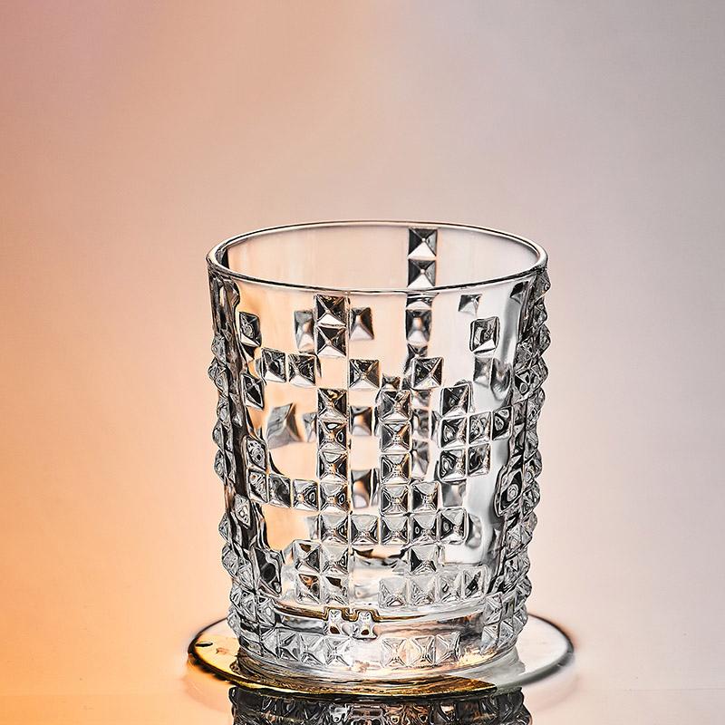 2pcs Wine Glass Set Diamond Painting Juice Cup Household Cocktail Whiskey Drinking Glasses Transparent Drinkware Wedding Gifts