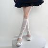 Womens Y2k Solid Color Leg Warmers See Through Lace Mesh Leg Warmer Gothic Cute Socks Calf Socks Thin Socks