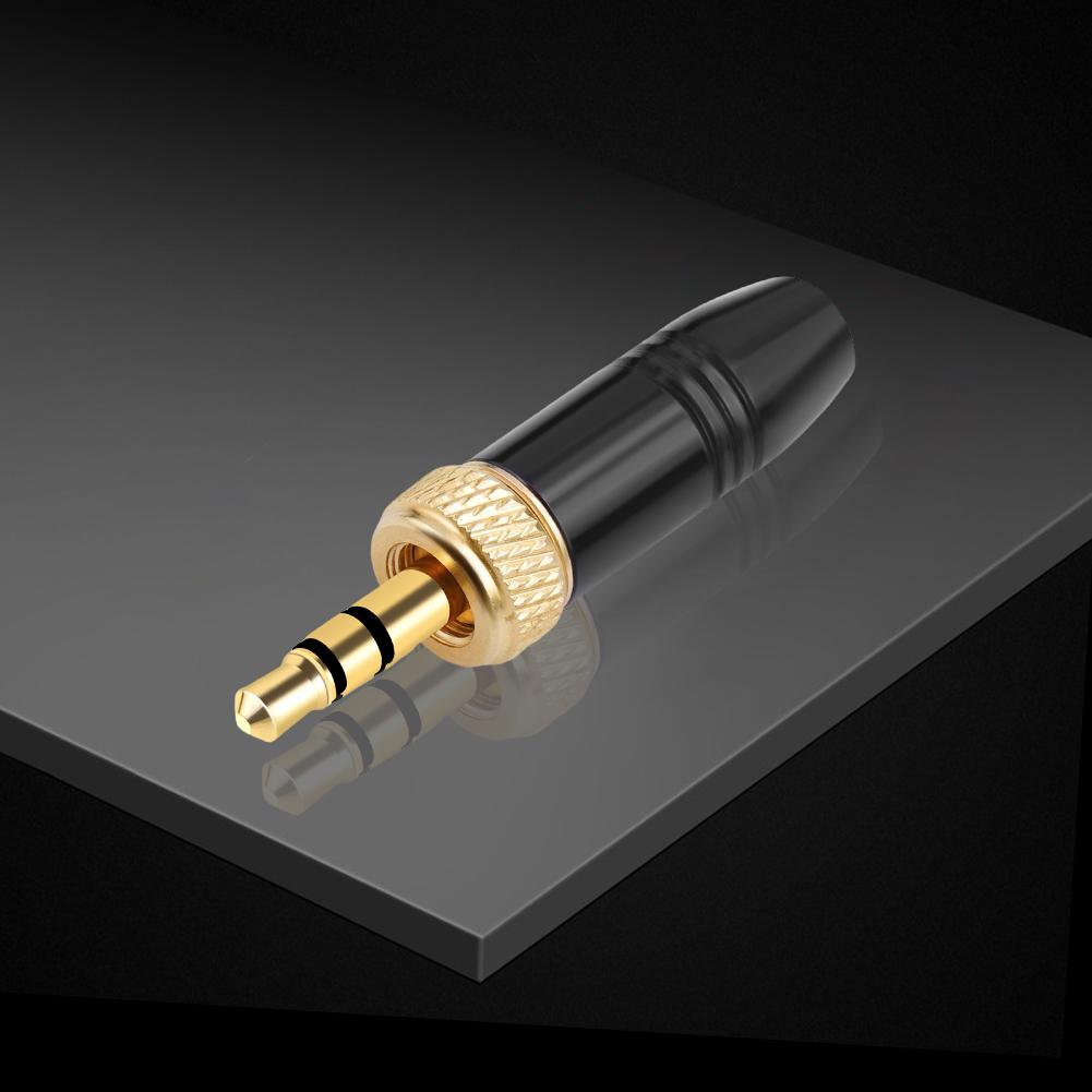 3.5mm Plugs with M6 Internal Thread 3.5mm 1/8inch Solder DIY Audio Cable Connector Spare Plug for Lavalier Wireless Microphone