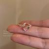 Adjustable Double-Layer Zircon Love Ring for Women, Sweet and Stylish, Niche High-End Index Finger Design.
