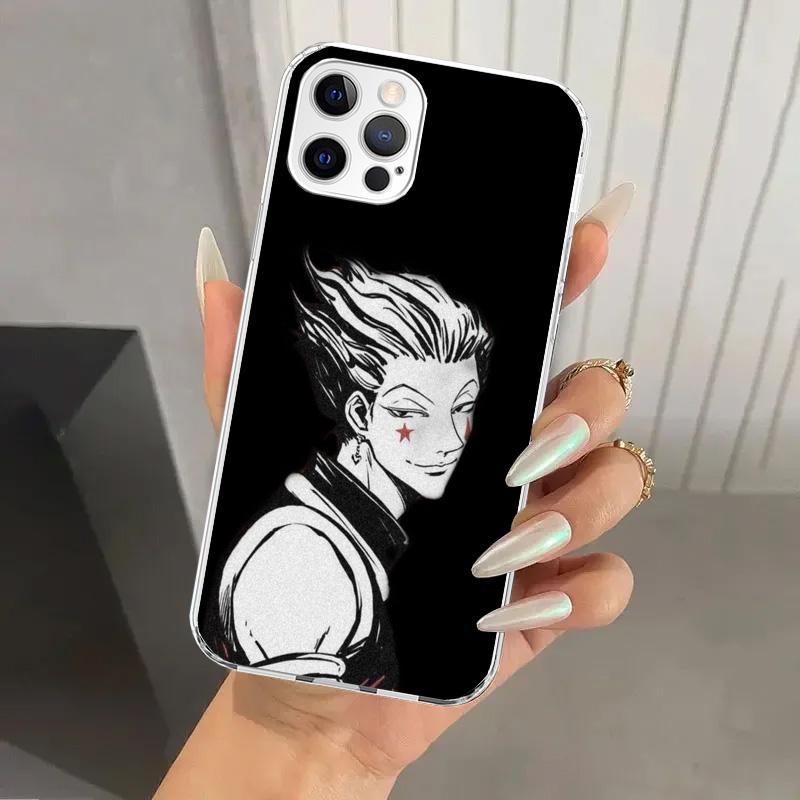 Black White Hunter HXH Phone Case for Iphone 16 15 14 13 12 Mini 11 Pro Max 16E X XS XR 7 Plus 8 SE 2020 Soft Funda Print Shell