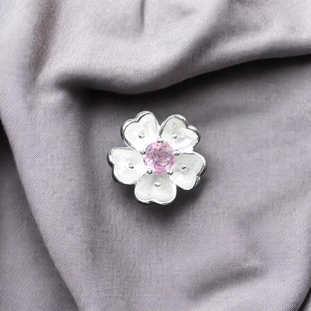 Morganite Gemstone 925 Sterling Silver Jewelry Handmade Ring Gift For Girlfriend CZR-1-15