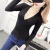 Women's Slimming V-Neck Sweater - Autumn/Winter Long Sleeve Knit Top
