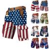 Pantalones Cortos Cargo para Hombre con Estampado de Bandera Edición 250 Aniversario Corte Relajado con Cinturón Múltiples Bolsillos Material Ligero para Actividades al Aire Libre
