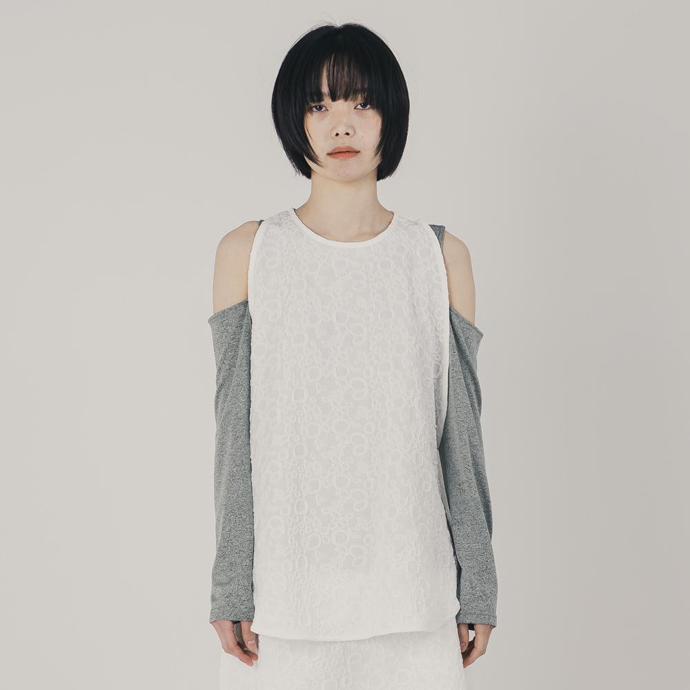 Wimzi Mind Cocoon Sleeveless Blouse_Ivory Ivory