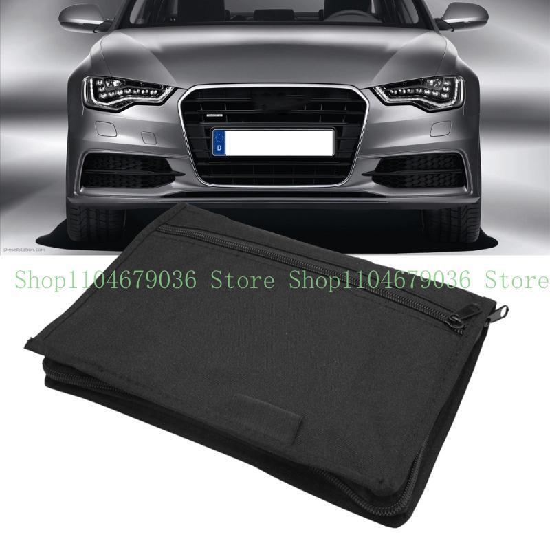 652F Multiple Compartment Car Document Organizers Oxford Fabric Constructions Small Car Glove Box Document Holder for Car