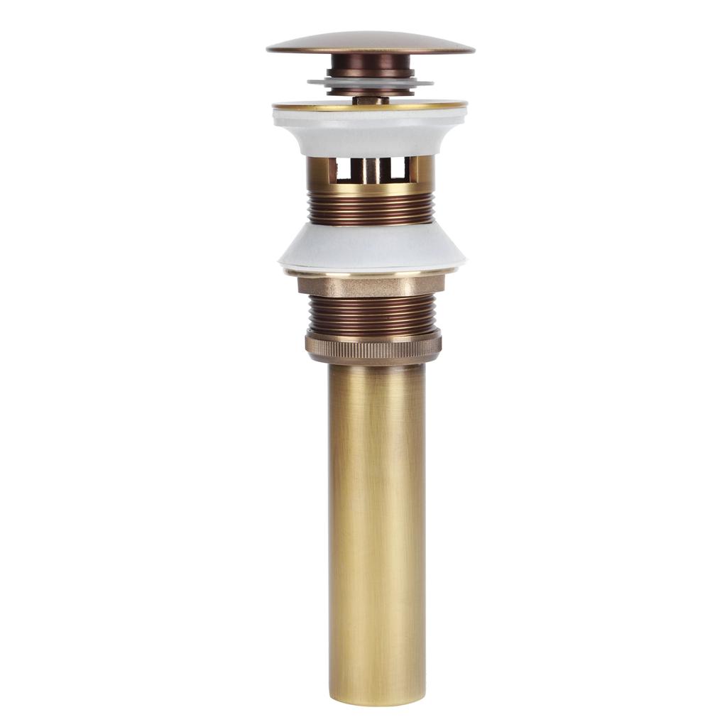 Brass Popup Drain Stopper Bathroom Basin Sink Draining Without Overflow AccessoryAntique Big