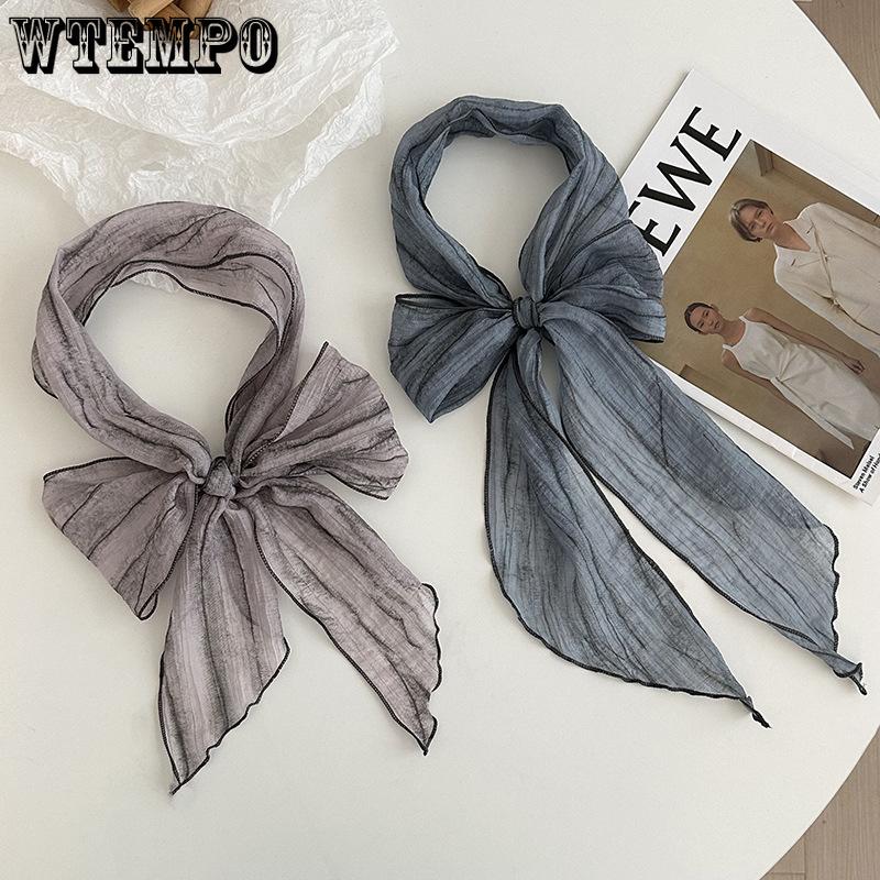 Foulard di Seta da Donna Tie Dye Foulard Lungo Legato in Vita con Foulard Sottile, Foulard Copricapo Fascia per Capelli Legati