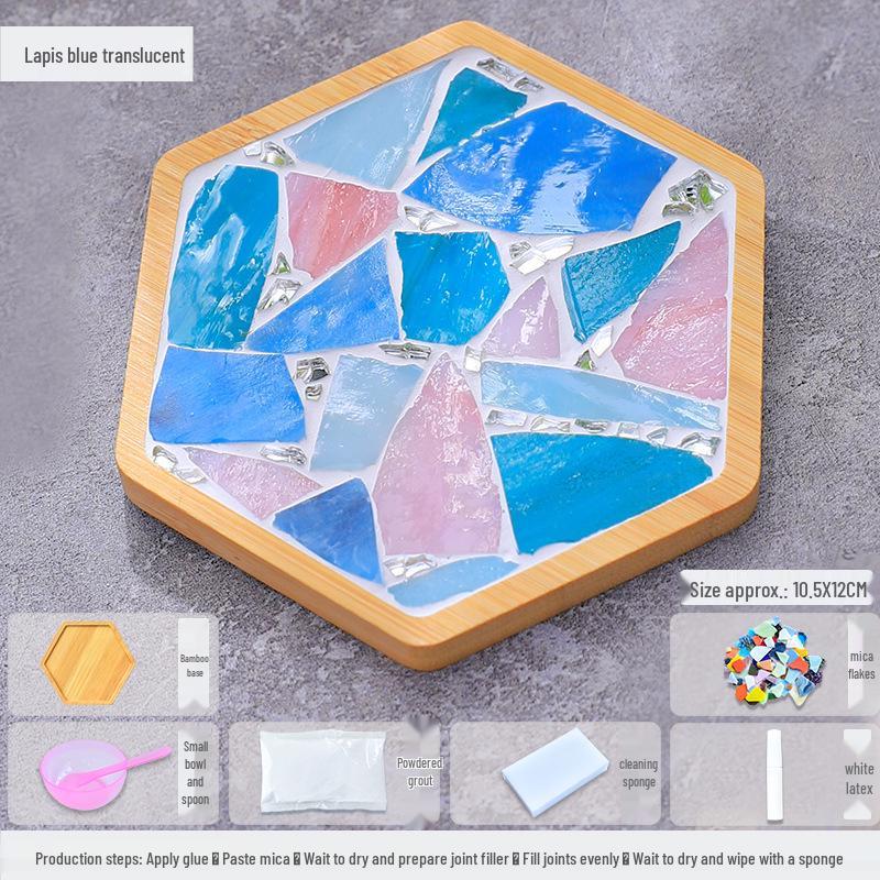 Mosaik Glimmer Bambu Underlägg & Grytunderlägg DIY-kit för Studenter & Barn