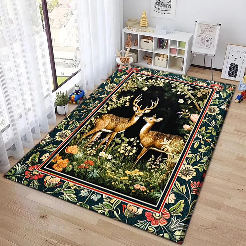 Fox Floral Frame Carpet Is Suitable For Living Room And Bedroom Doormats Office Balcony Decorative Carpet A10