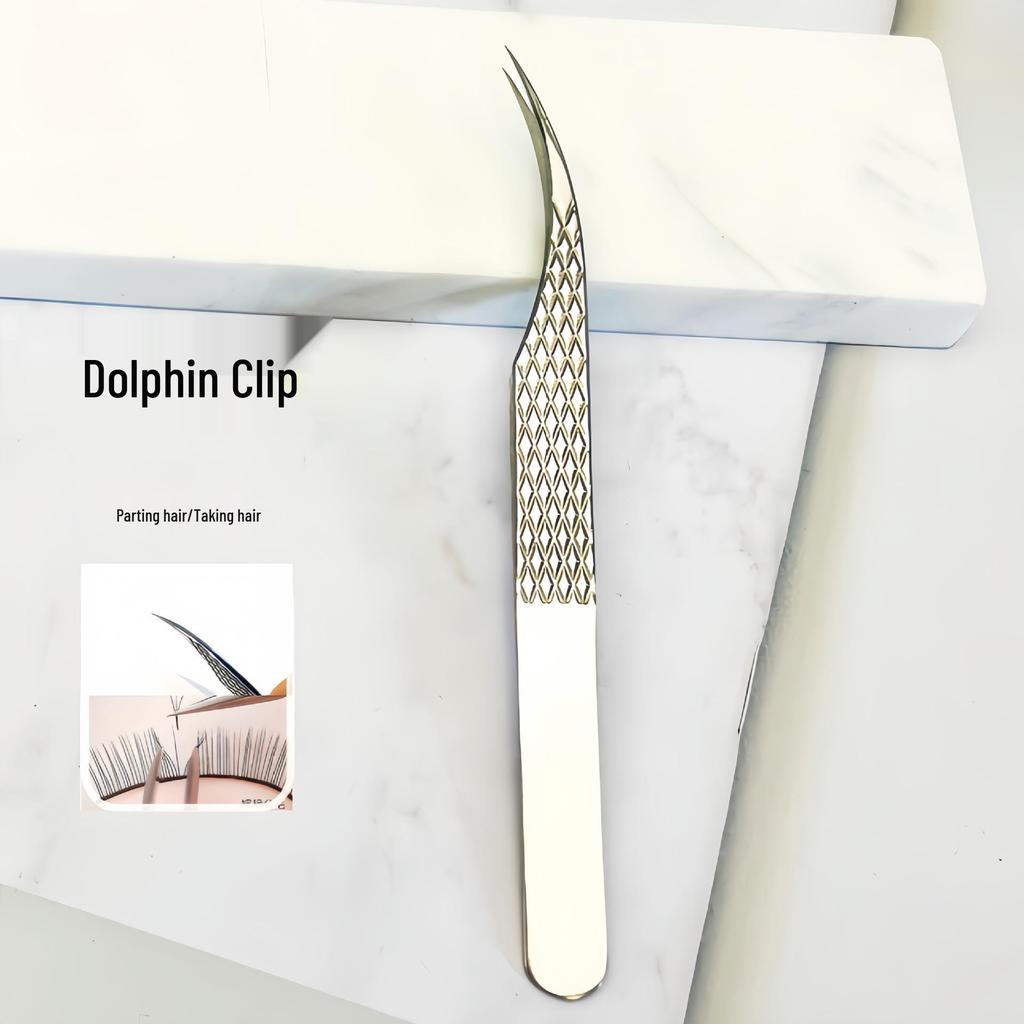 Gold-Plated Precision Eyelash Grafting Tweezers Set