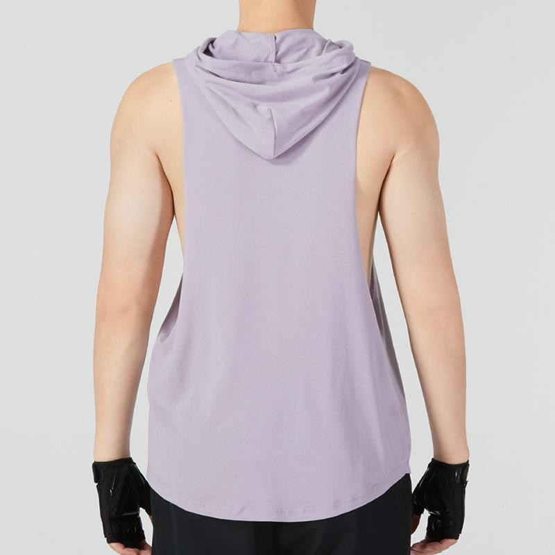 Under Armour Project Rock Show Your Work Pevné Logo Sportovní Ležérní Pletená Vesta s Kapucí na Běhání Fitness Pánská vesta Levandulová 1373577-554