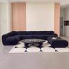 Retro Style Modular Fabric Sofa - Small Apartment Compressed Sofa with Full Sponge Cushion