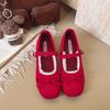 Herbst zarte Schleife Mary Jane Einzel-Schuhe neue weiche Sohle Ballettschuhe Französische Freizeitschuhe