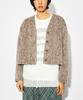 Tonsil Hairy Wool Cardigan Brown