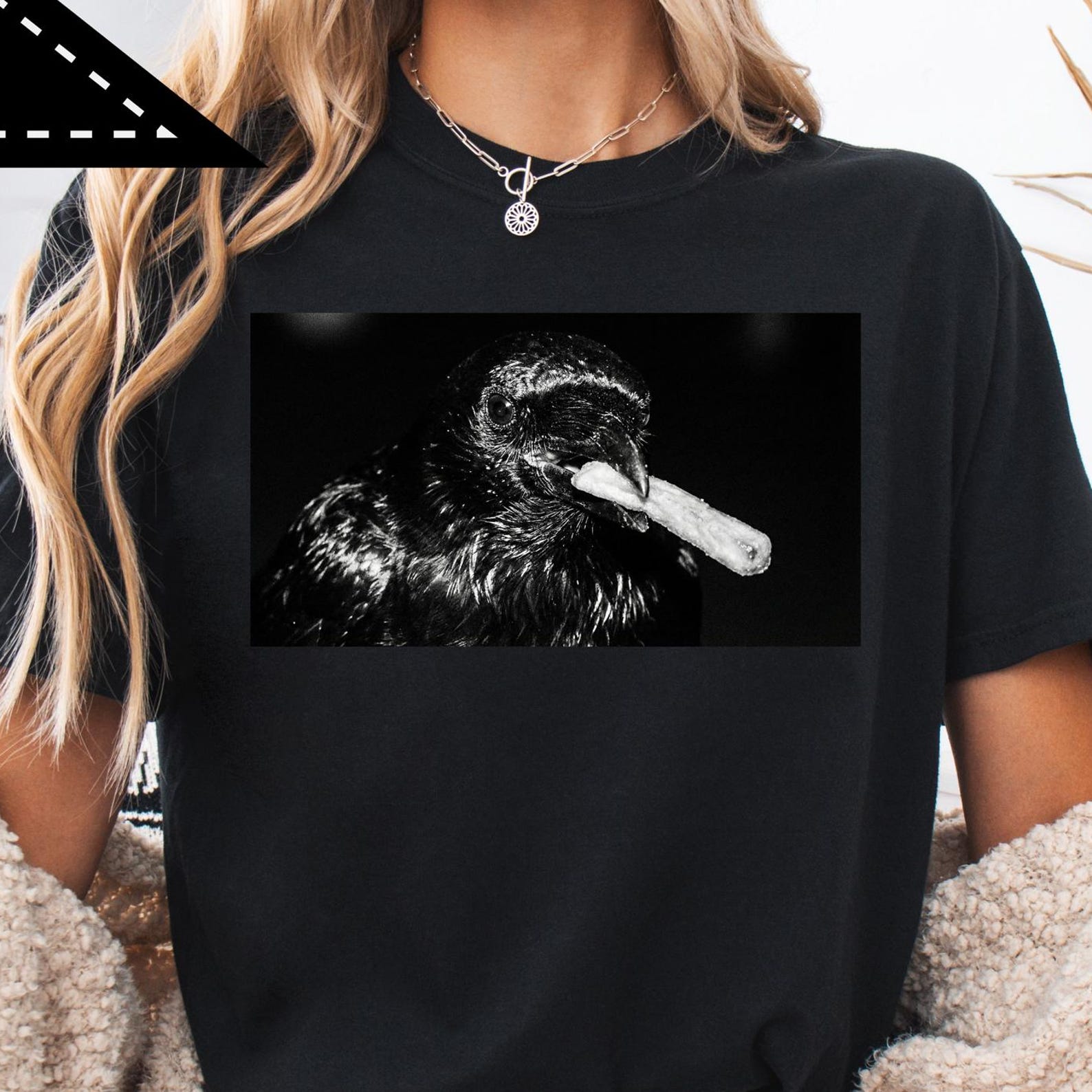 Crow French Fry Meme, Vintage Retro Comfort Colors Graphic Tee, Vintage 90s Y2K Graphic Tee S