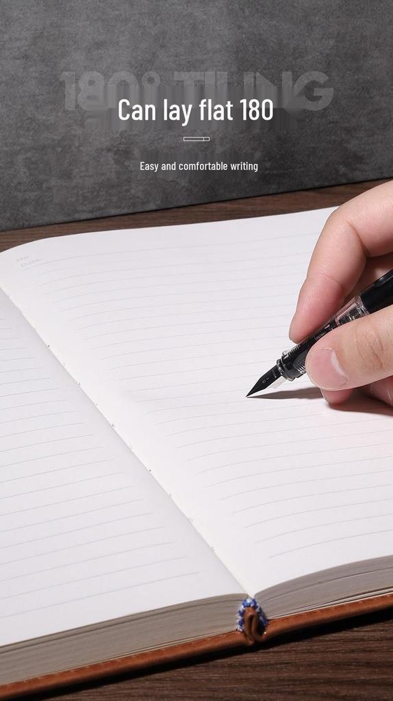 Extra Thick Soft Leather Business Meeting Notebook, Large Size