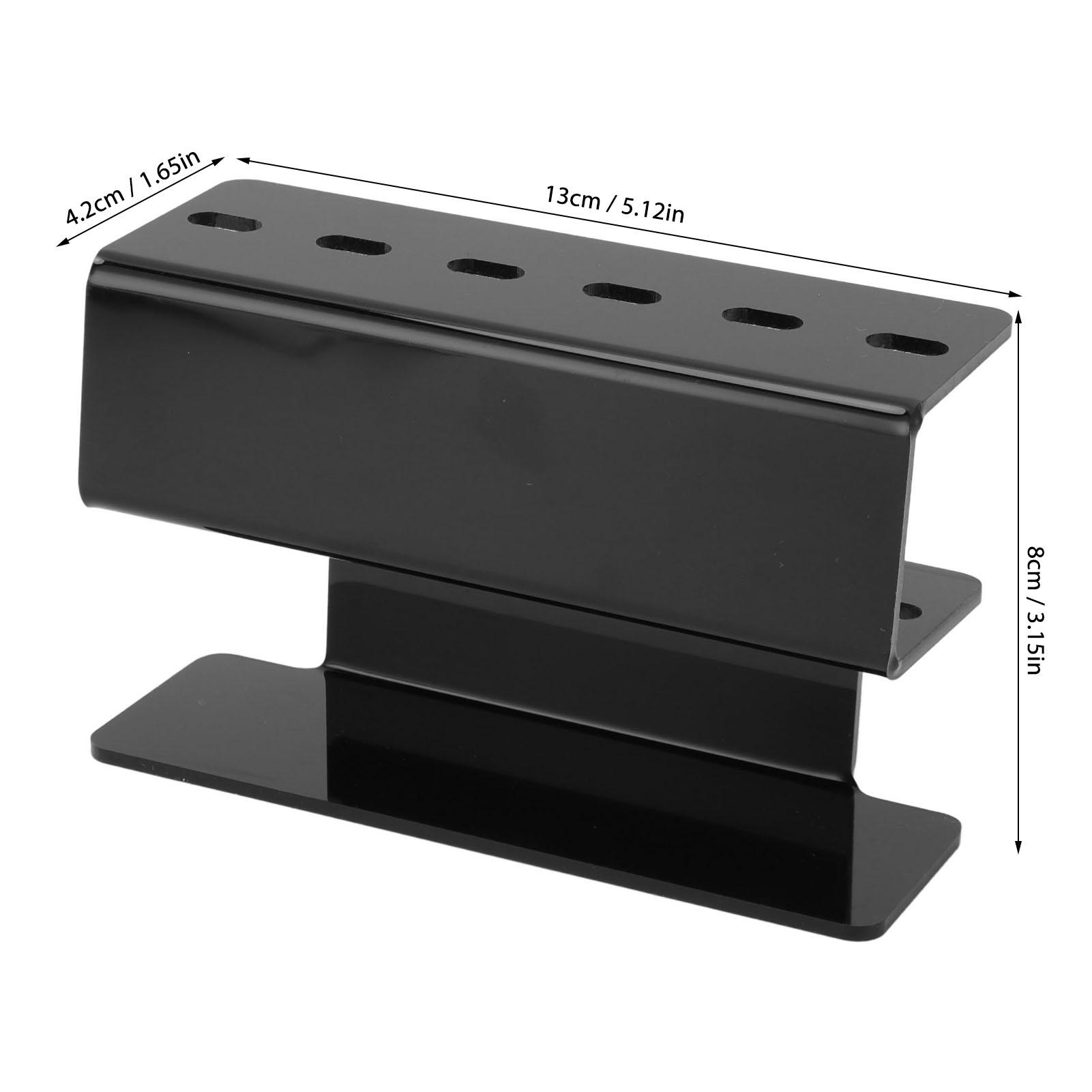 

Подставка-держатель для пинцетов 6 отверстий Большая вместимость Стойка для хранения инструментов для наращивания ресниц для салона красоты чёрный